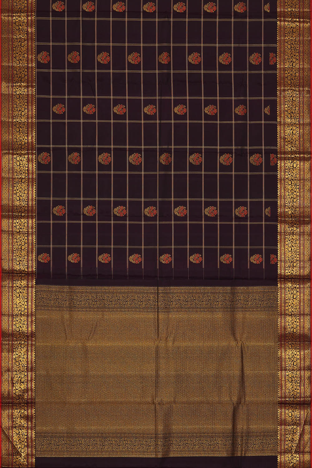 Image of Violet Arani Silk Kattam Saree
