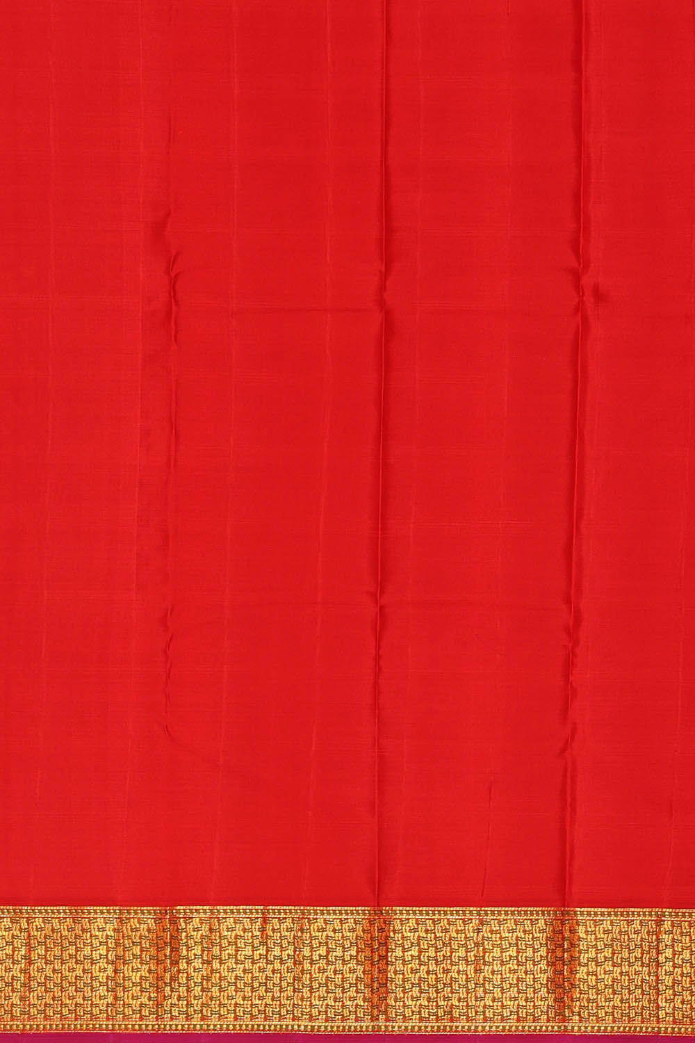 Image of Red Arani Silk Kattam Saree