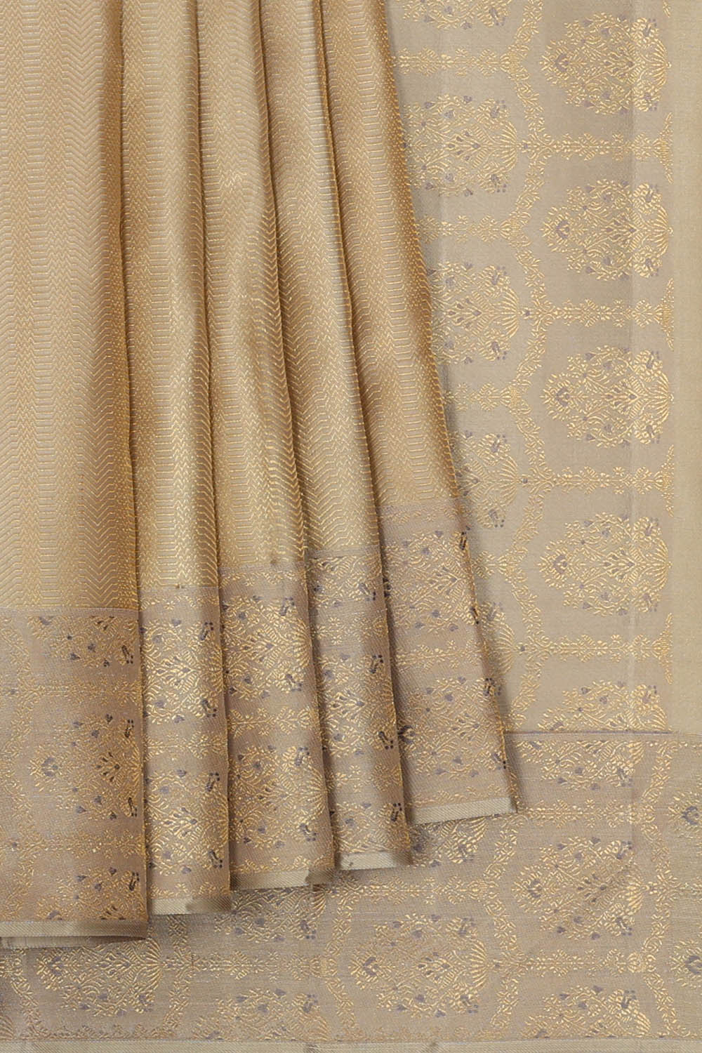 Image of Grey Arani Silk Saree