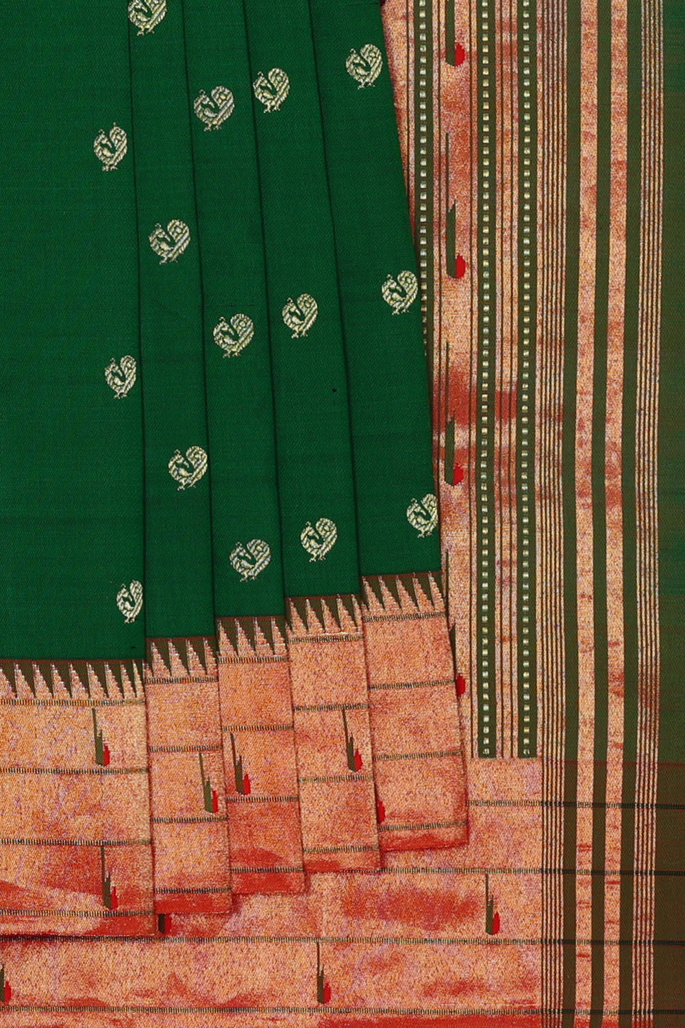 Image of Green Paithani Silk Saree