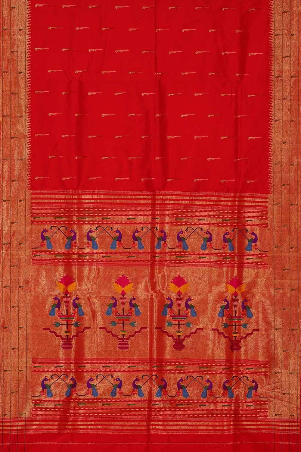 Image of Red Paithani Silk Saree