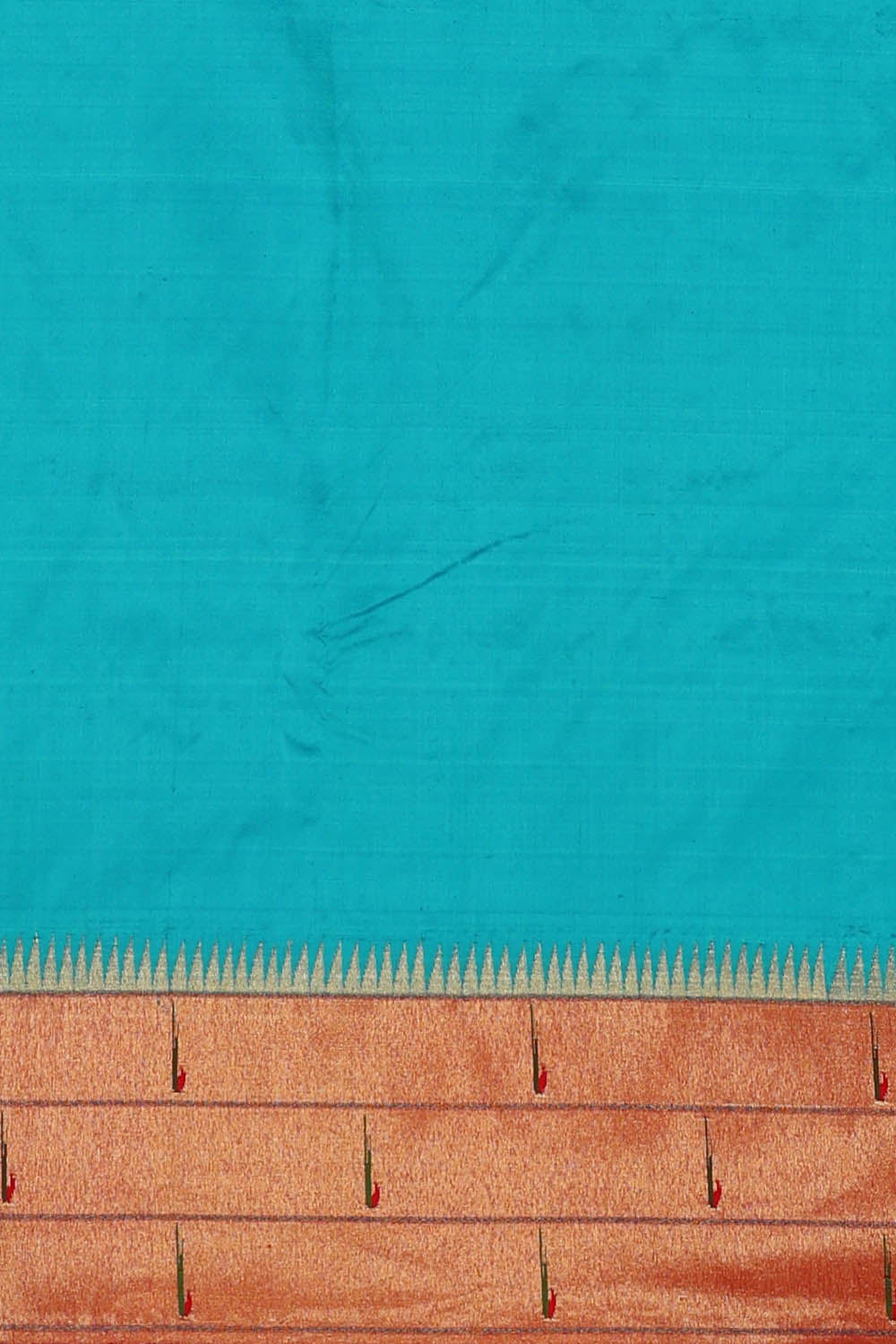Image of Sky-Blue Paithani Silk Saree
