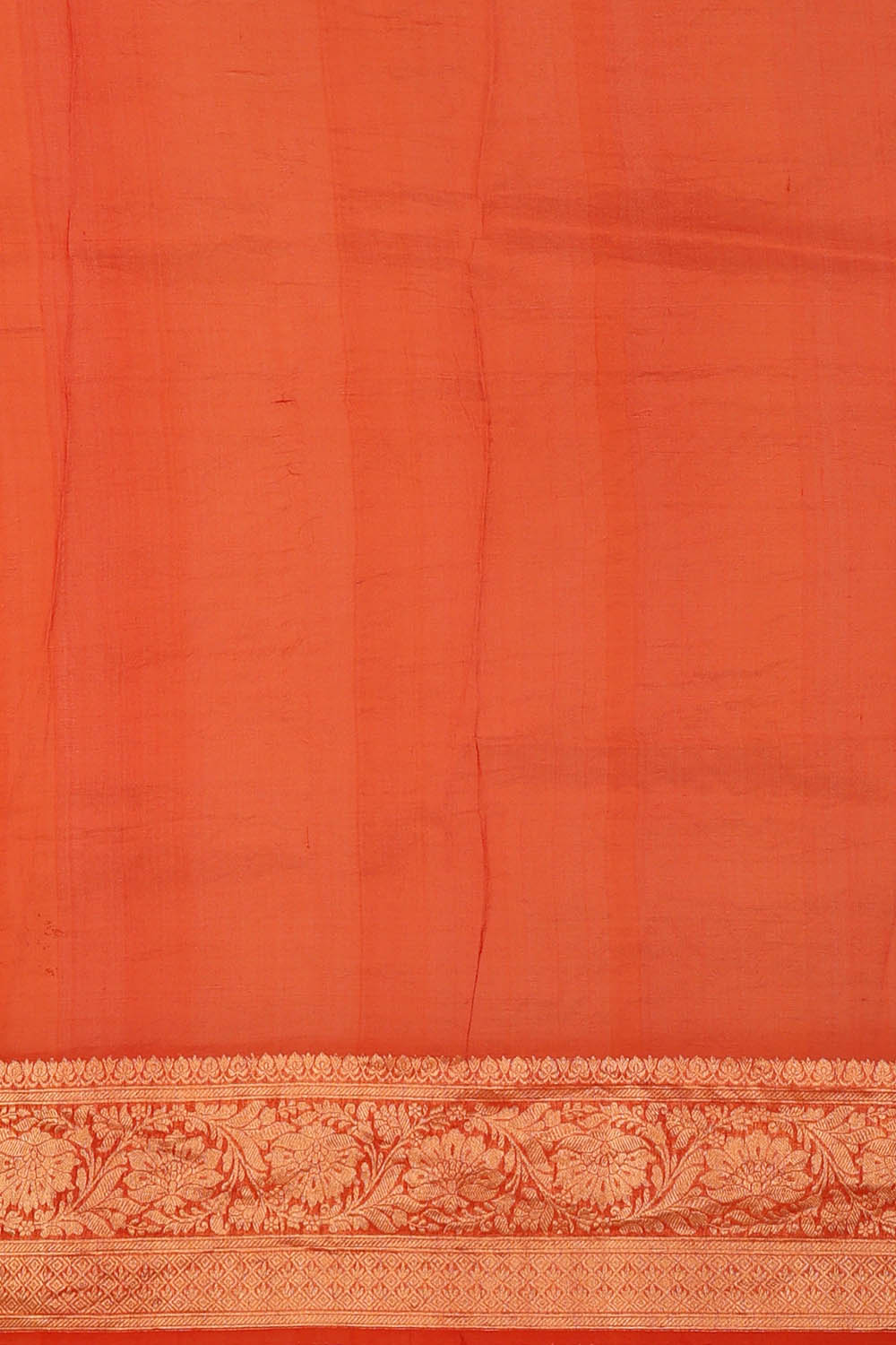 Image of Rust-Orange-Mustard Banarasi Chiniya Silk Saree