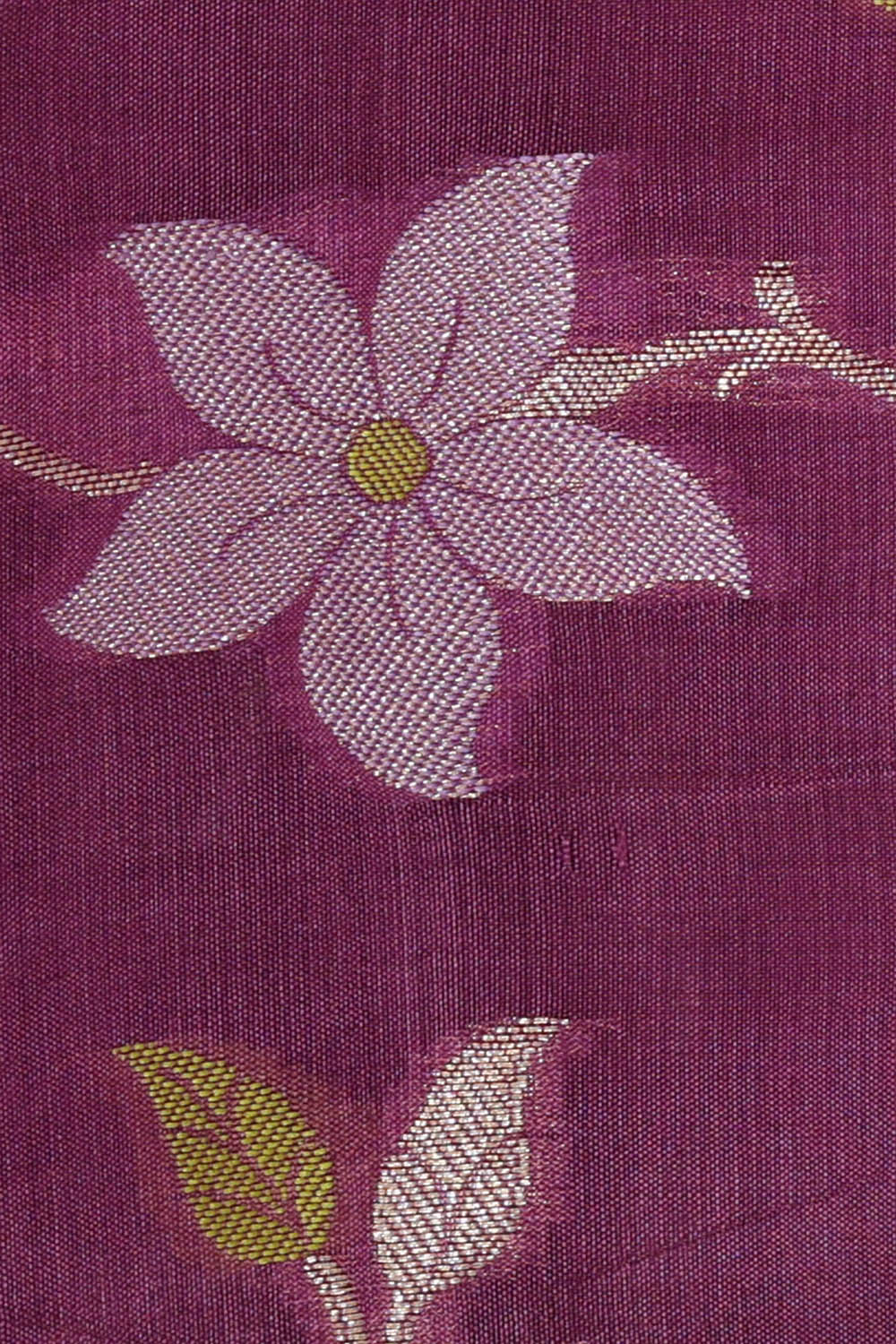 Image of Purple Banarasi Chiniya Silk Saree