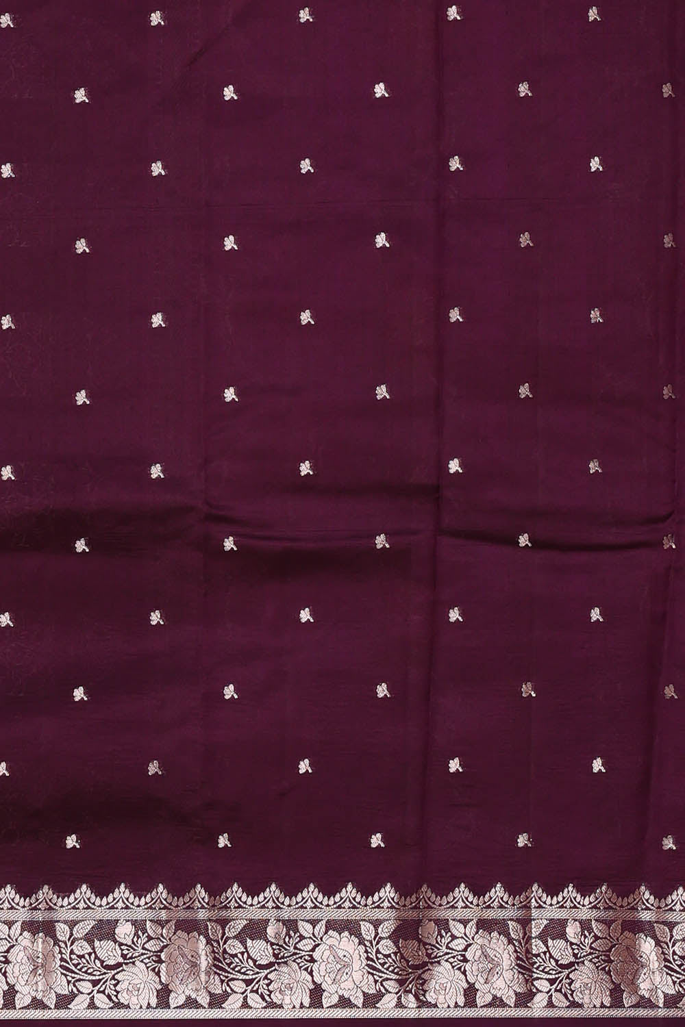 Image of Purple Banarasi Chiniya Silk Saree