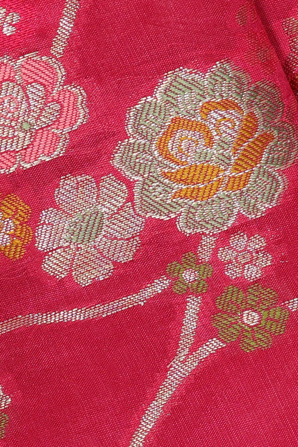 Image of Pink Banarasi Chiniya Silk Saree