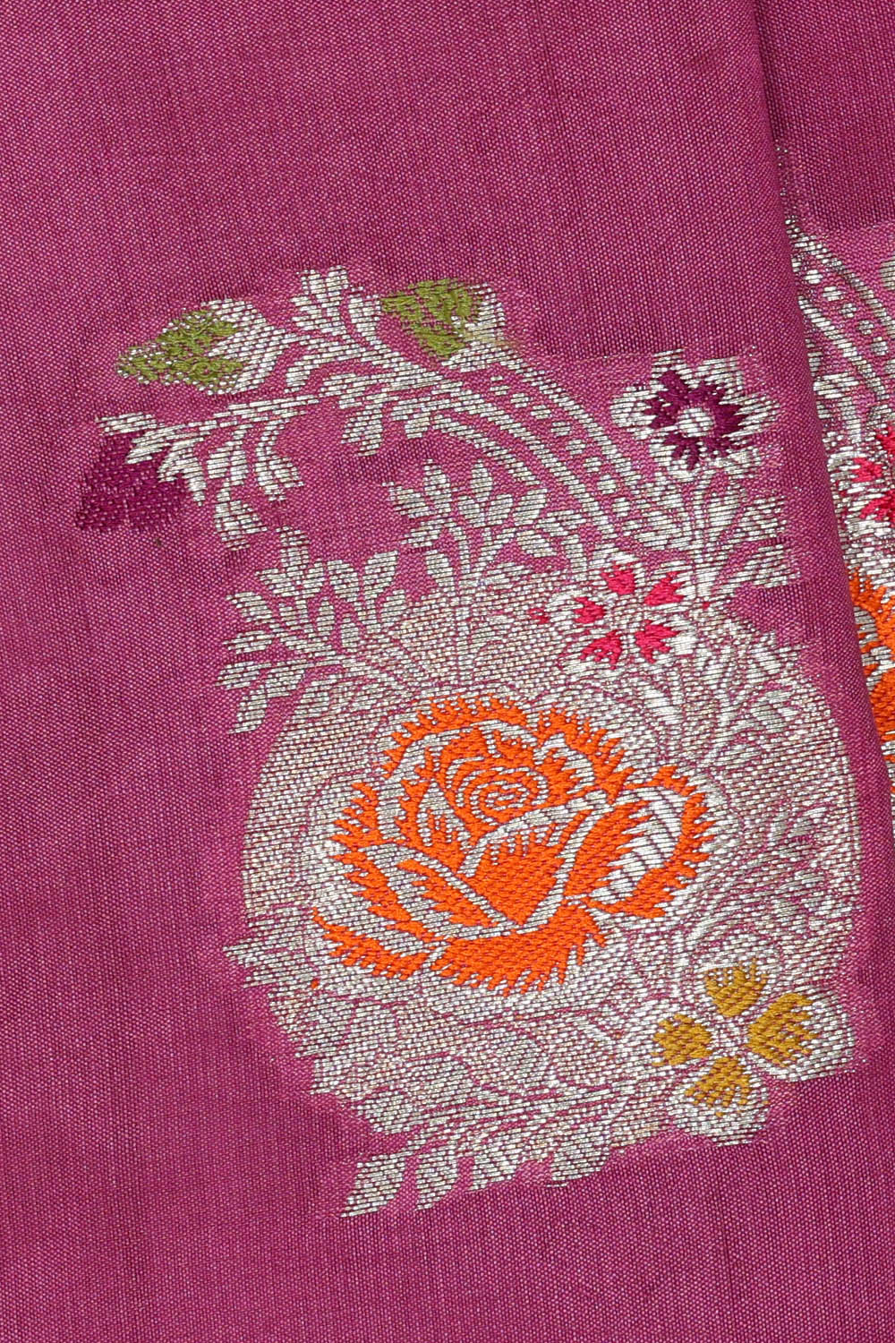 Image of Purple Banarasi Chiniya Silk Saree