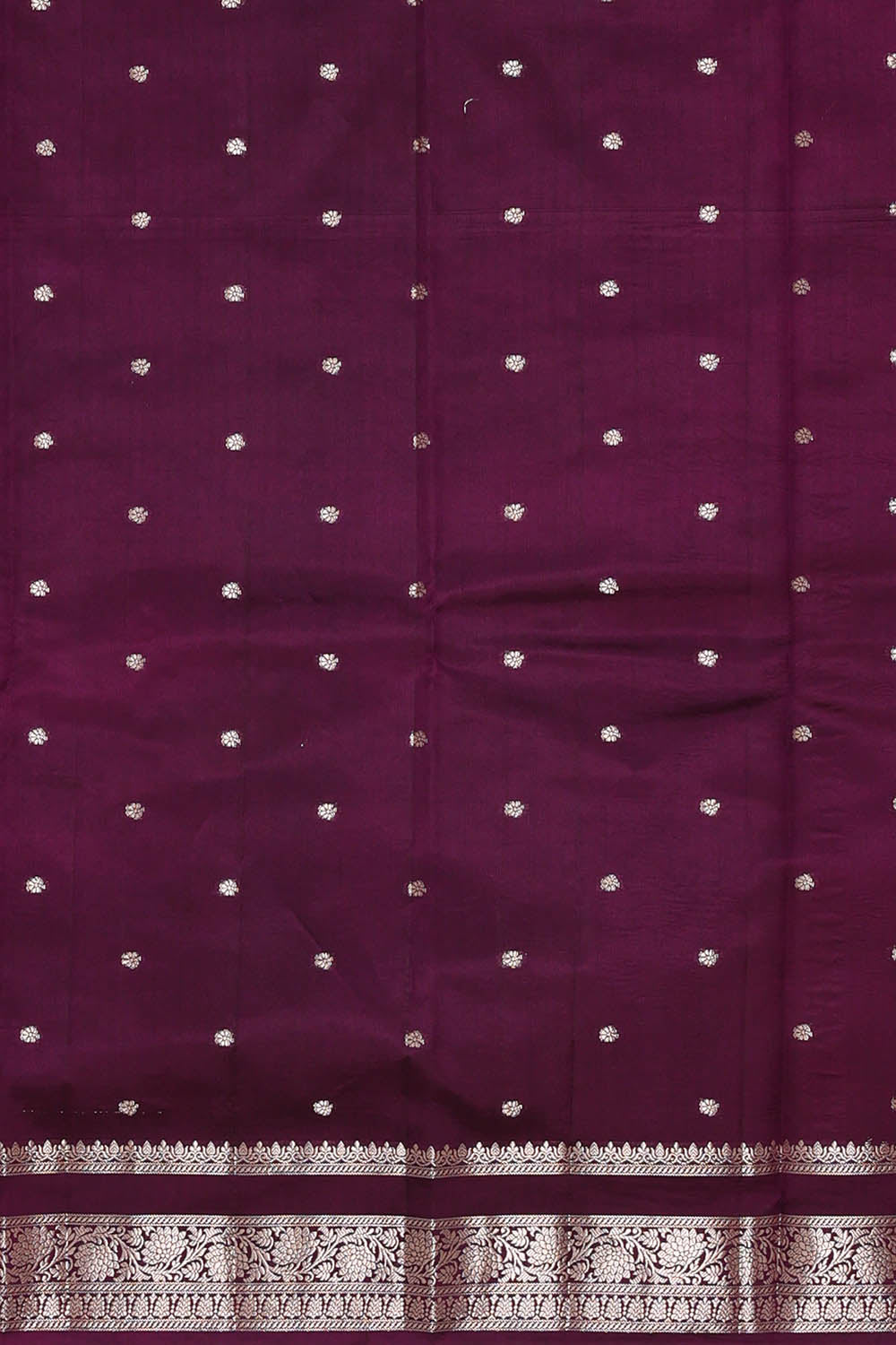 Image of Purple Banarasi Chiniya Silk Saree