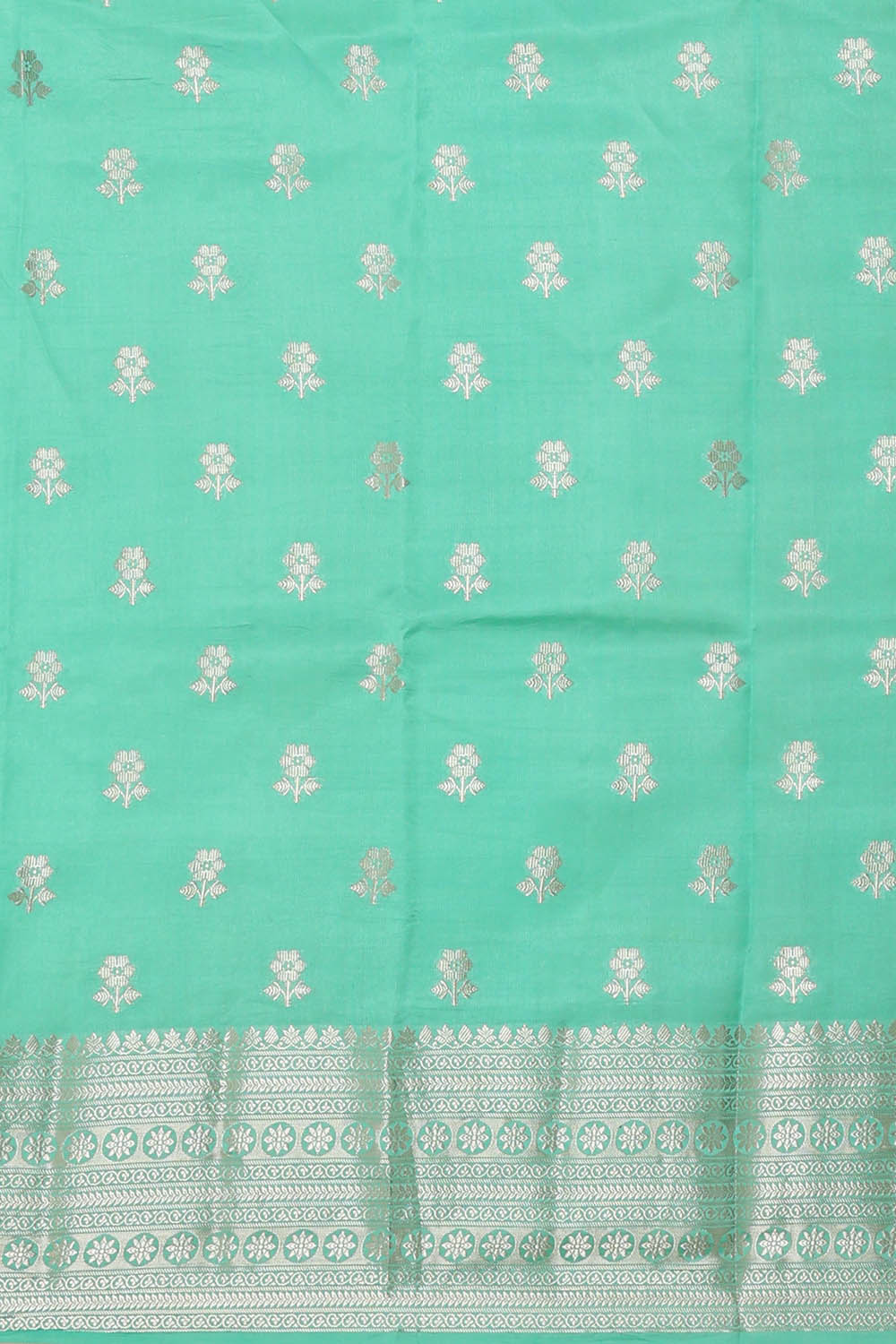 Image of Honey-Mustard Banarasi Chiniya Silk Saree