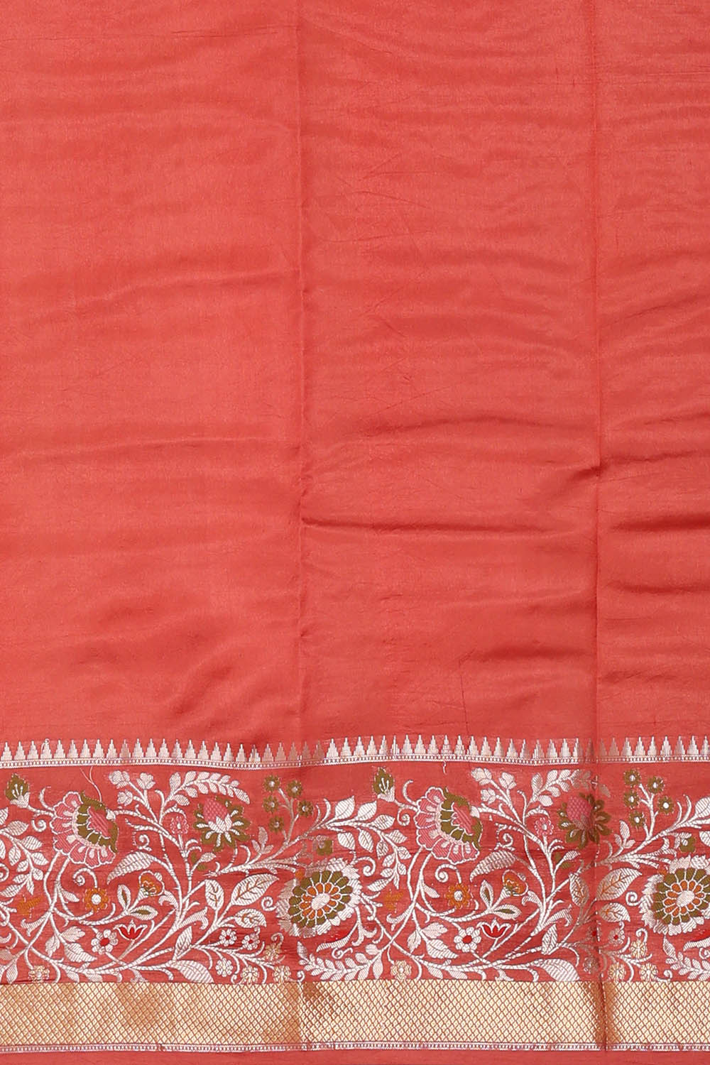 Image of Maroon Banarasi Chiniya Silk Saree