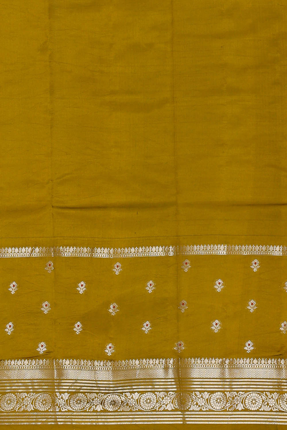 Image of Teal-Green Banarasi Chiniya Silk Saree
