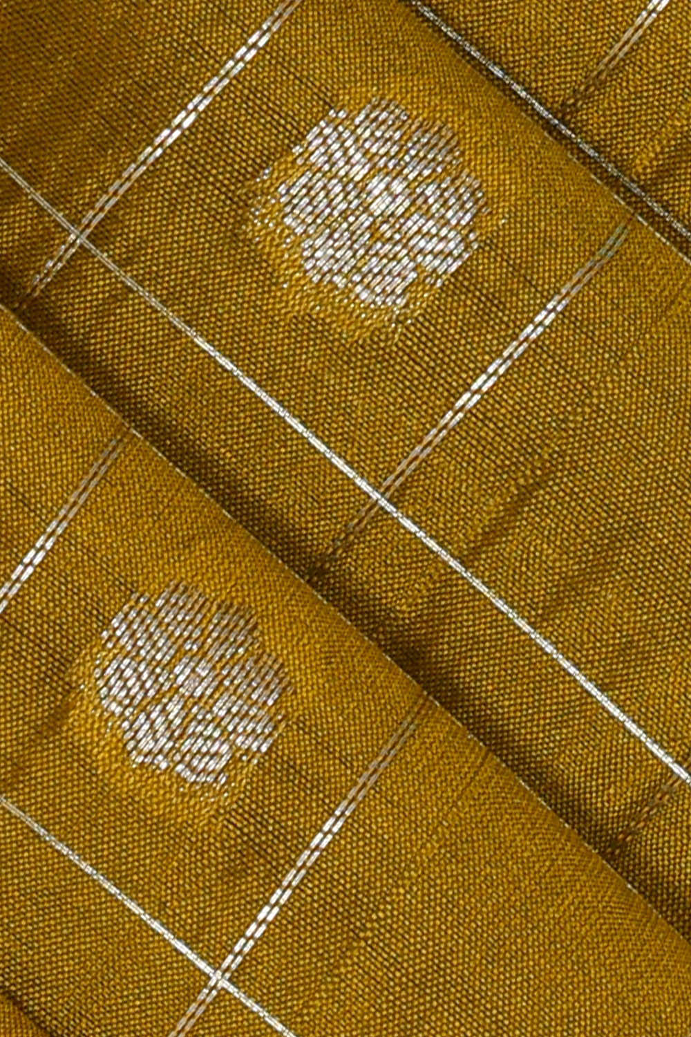 Image of Moss Green Banarasi Chiniya Silk Saree