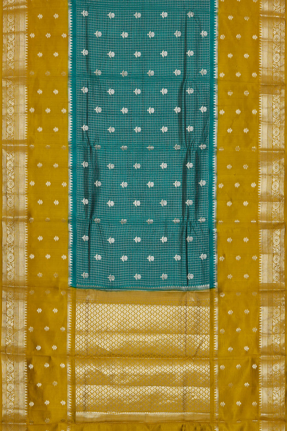 Image of Blue Banarasi Chiniya Silk Saree