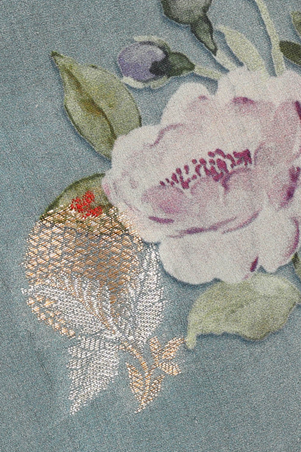 Image of Grey Banarasi Chiniya Silk Saree