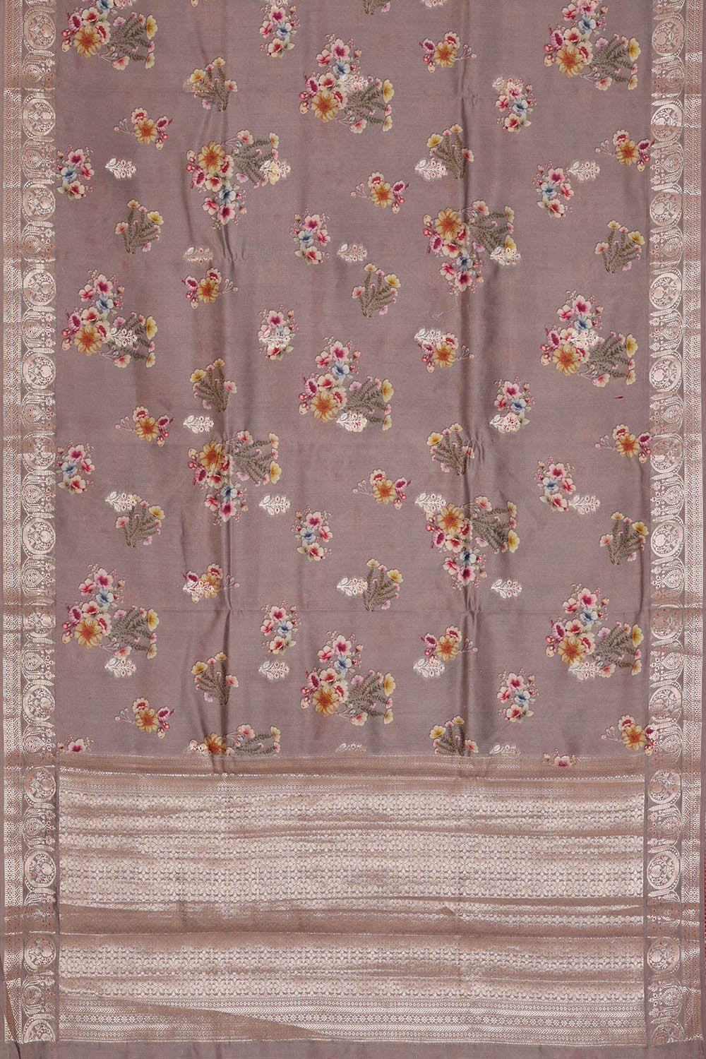 Image of Mauve Banarasi Chiniya Silk Saree