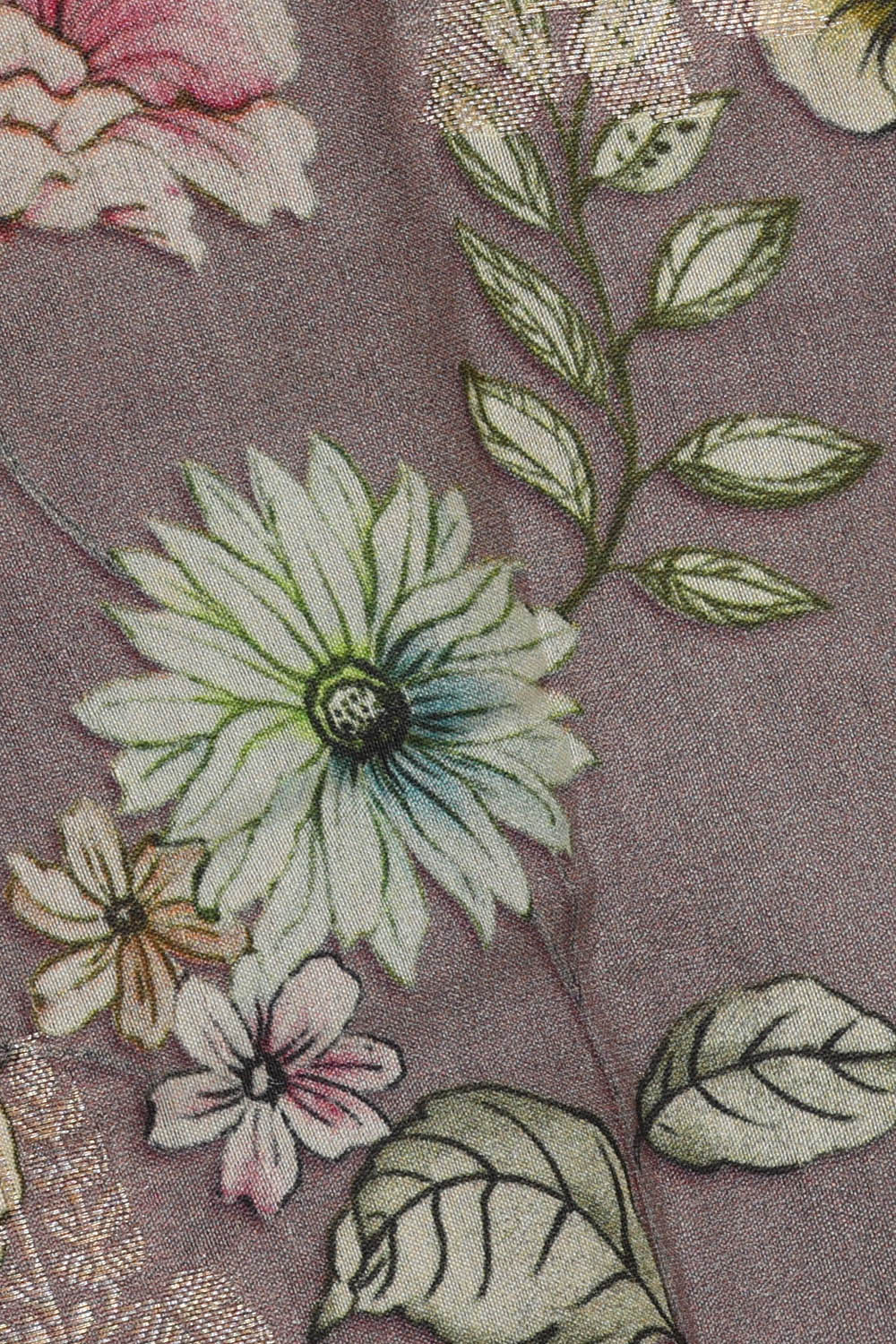 Image of Purple Banarasi Chiniya Silk Saree