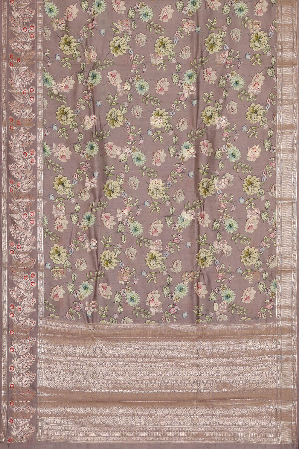 Image of Purple Banarasi Chiniya Silk Saree