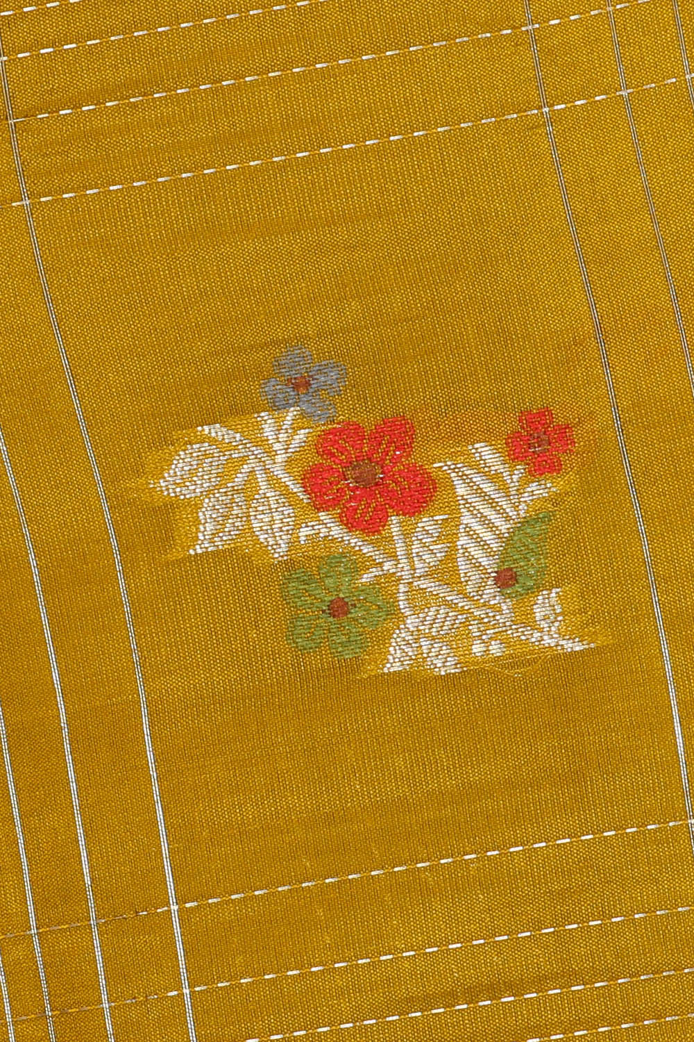 Image of Fenugreek-Green Banarasi Chiniya Silk Saree