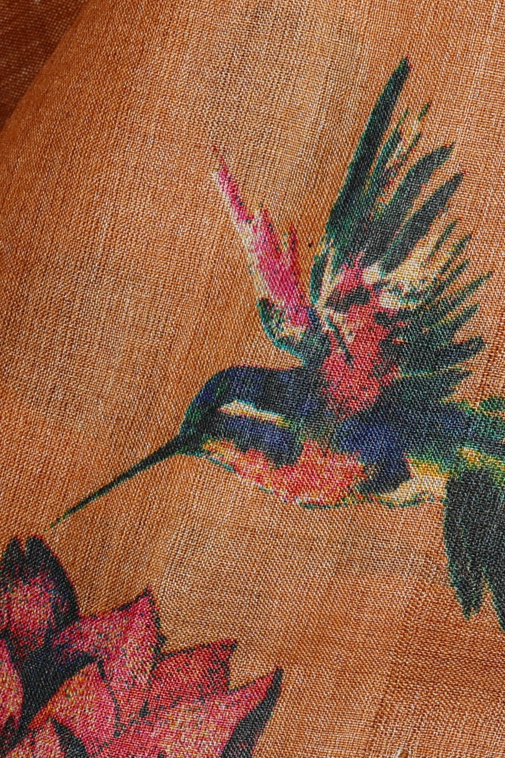 Image of Peach Desi Tussar Silk Saree