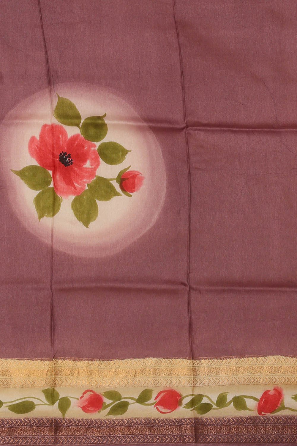 Image of Beige Desi Tussar Silk Saree