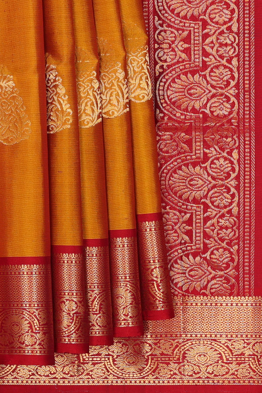 Image of Mustard South Silk Saree