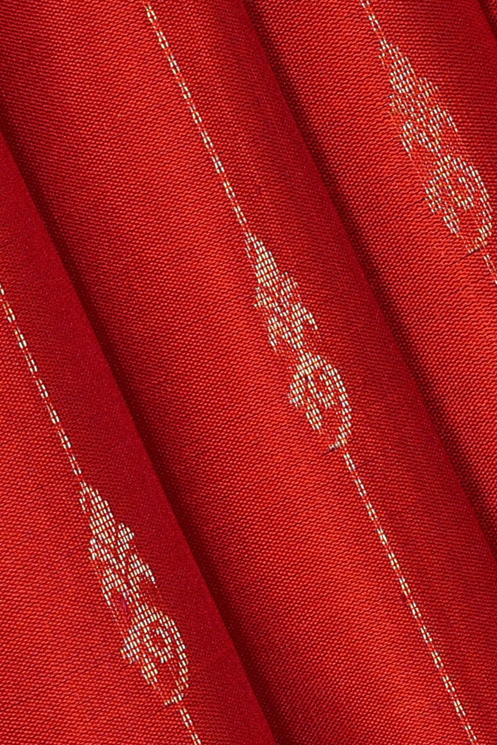 Image of Crimson-Red South Silk Saree
