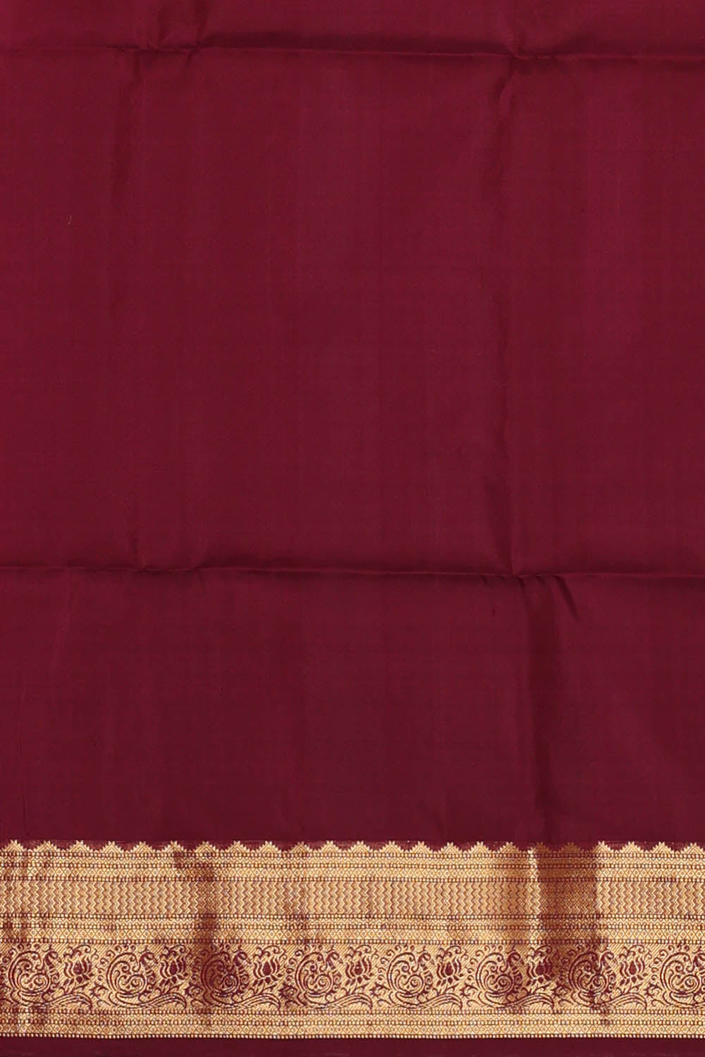 Image of Crimson-Red South Silk Saree