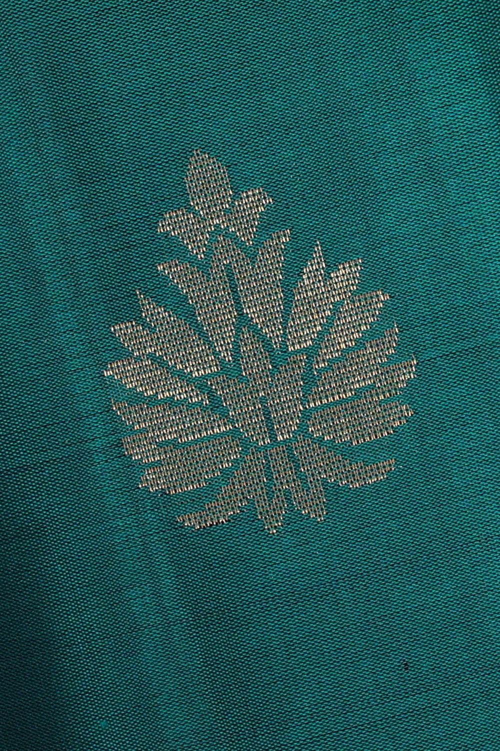 Image of Teal-Blue South Silk Saree