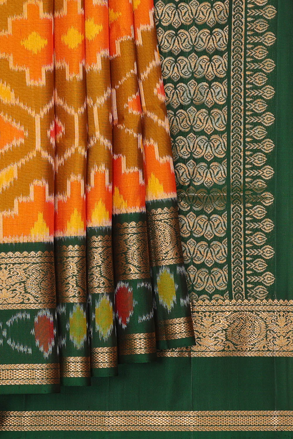 Image of Mustard South Silk Saree