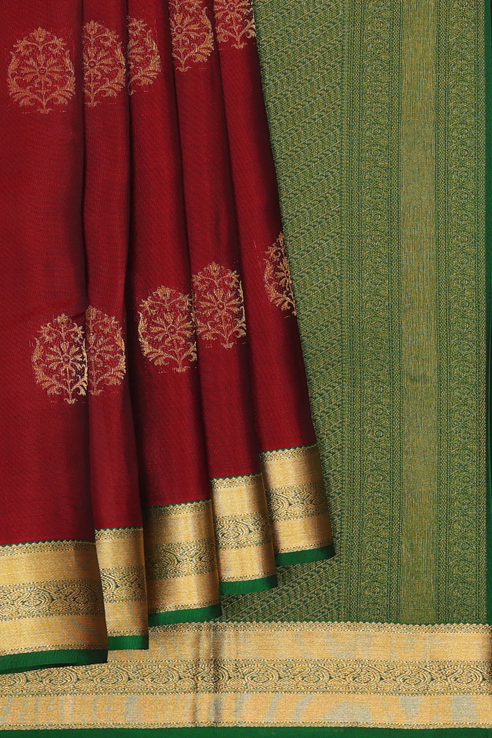 Image of Maroon South Silk Saree