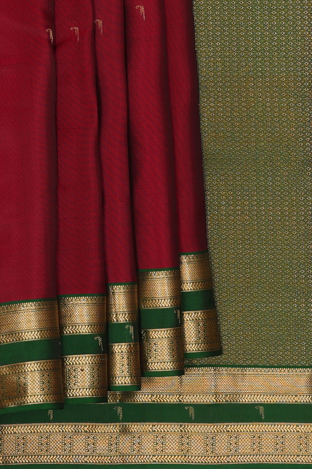 Image of Maroon South Silk Saree