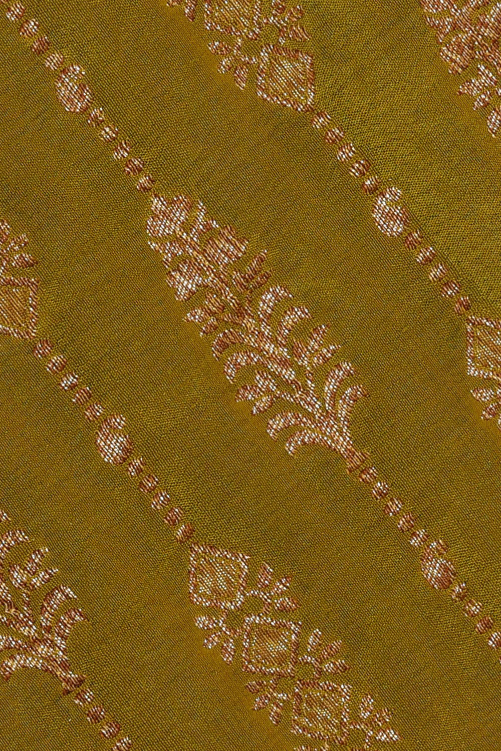Image of Moss- Green Banarasi Crepe Saree