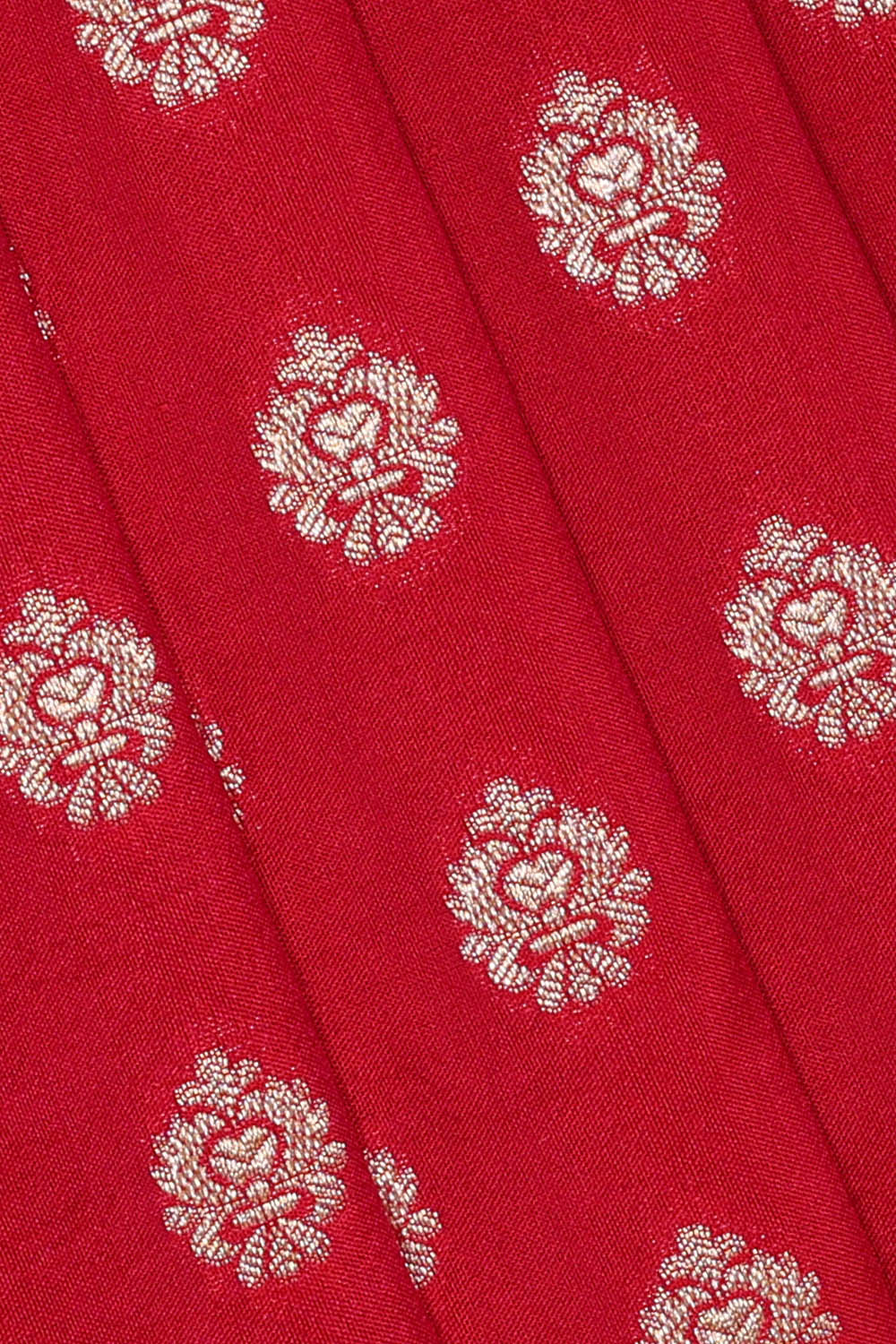 Image of Red Banarasi Silk Saree