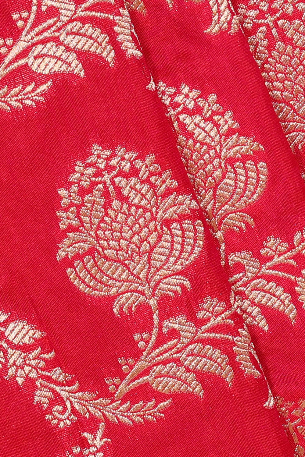 Image of Red Banarasi Silk Saree