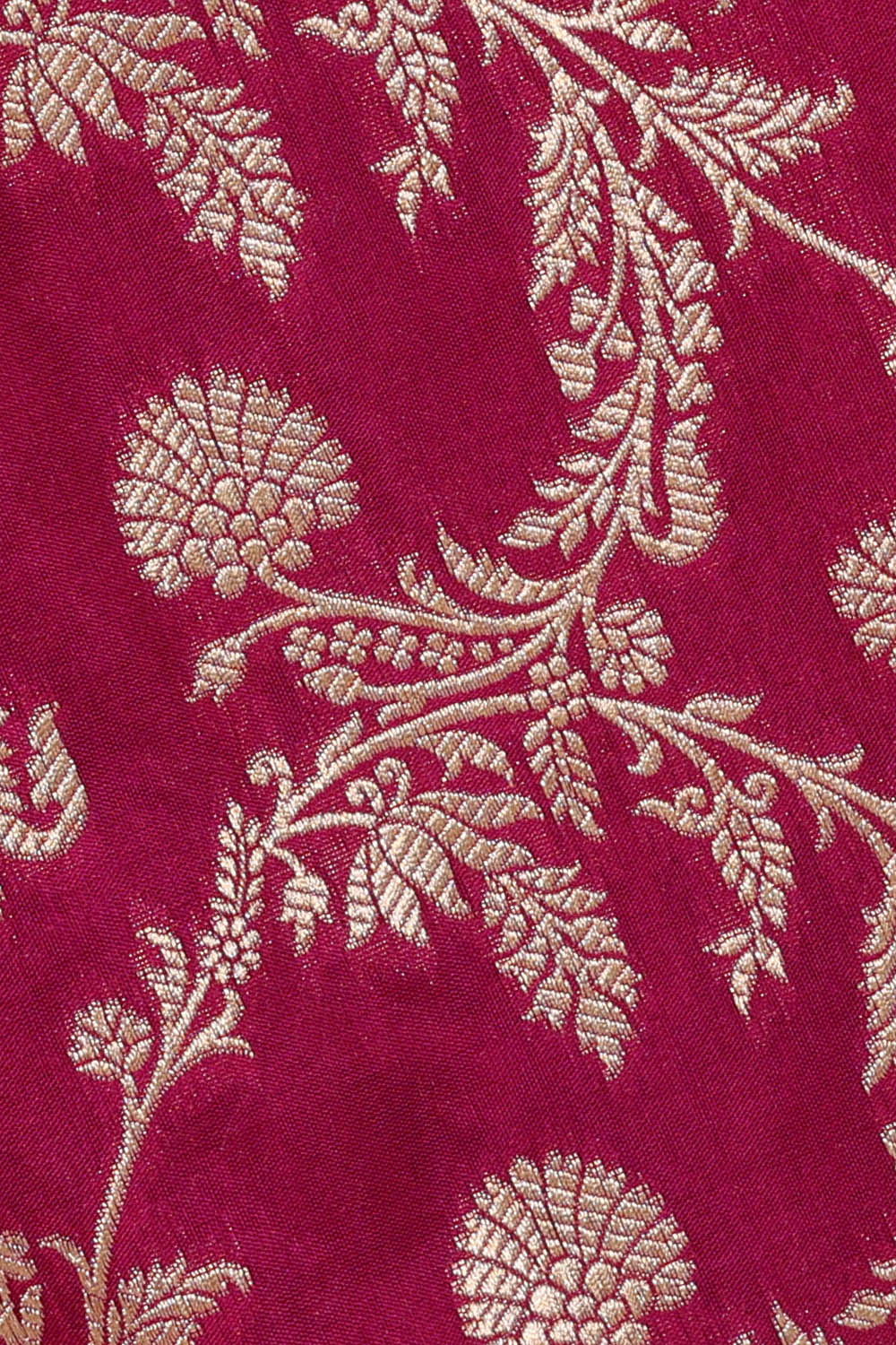 Image of Magenta-Pink Banarasi Silk Saree