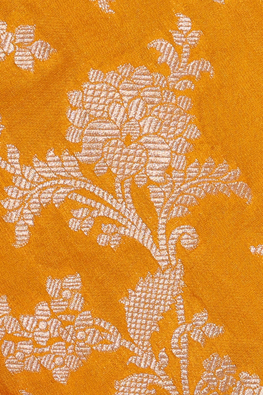 Image of Mustard Banarasi Silk Saree