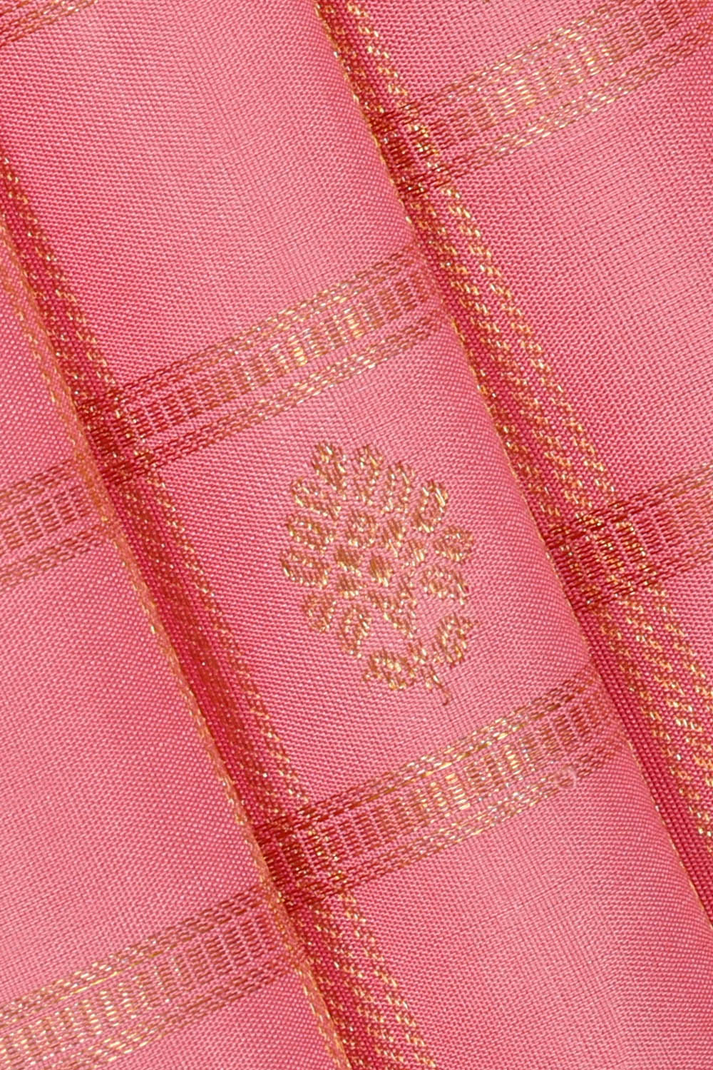 Image of Pink Kanchipattu Kattam Saree