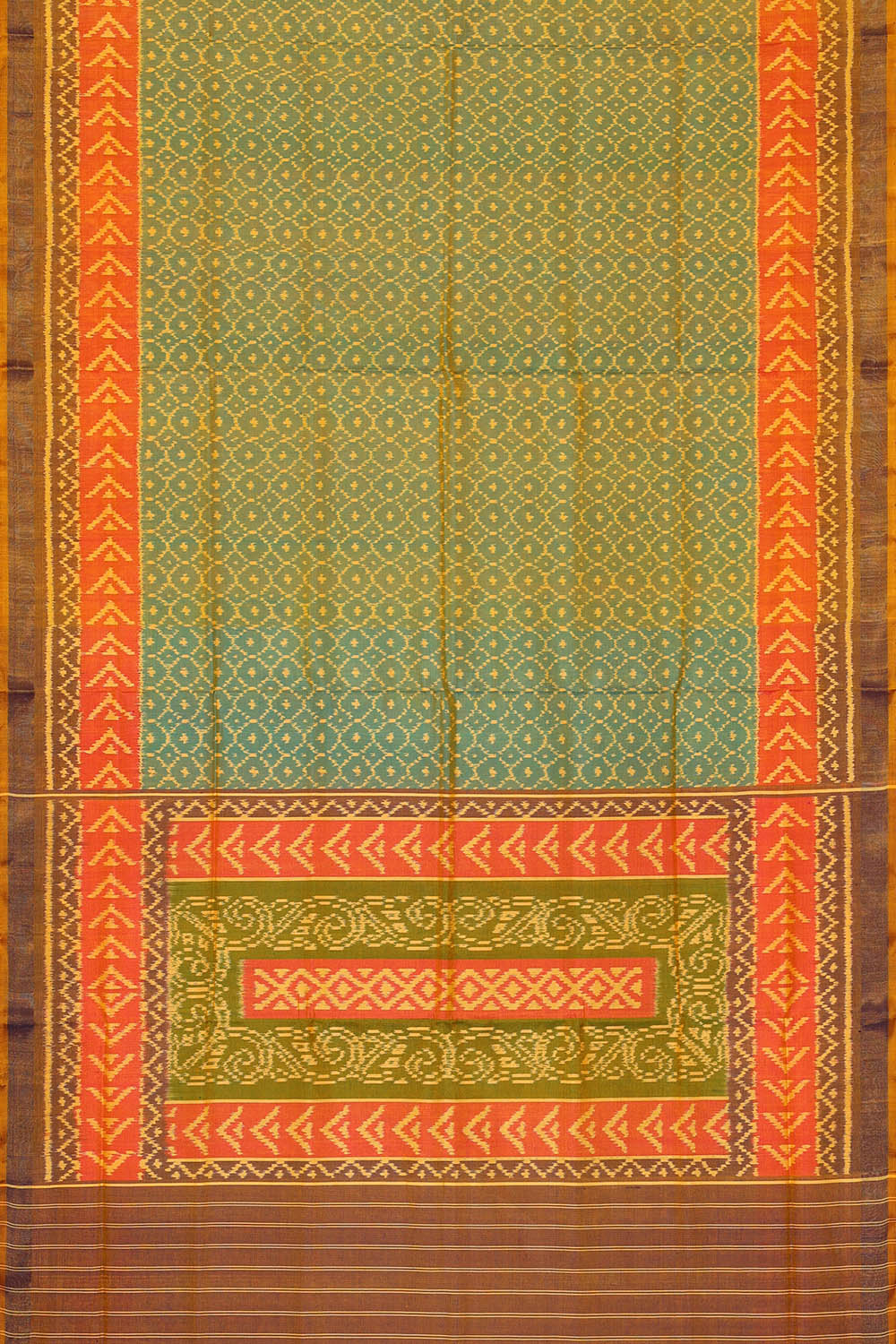 Image of Green Rajkot Silk Saree