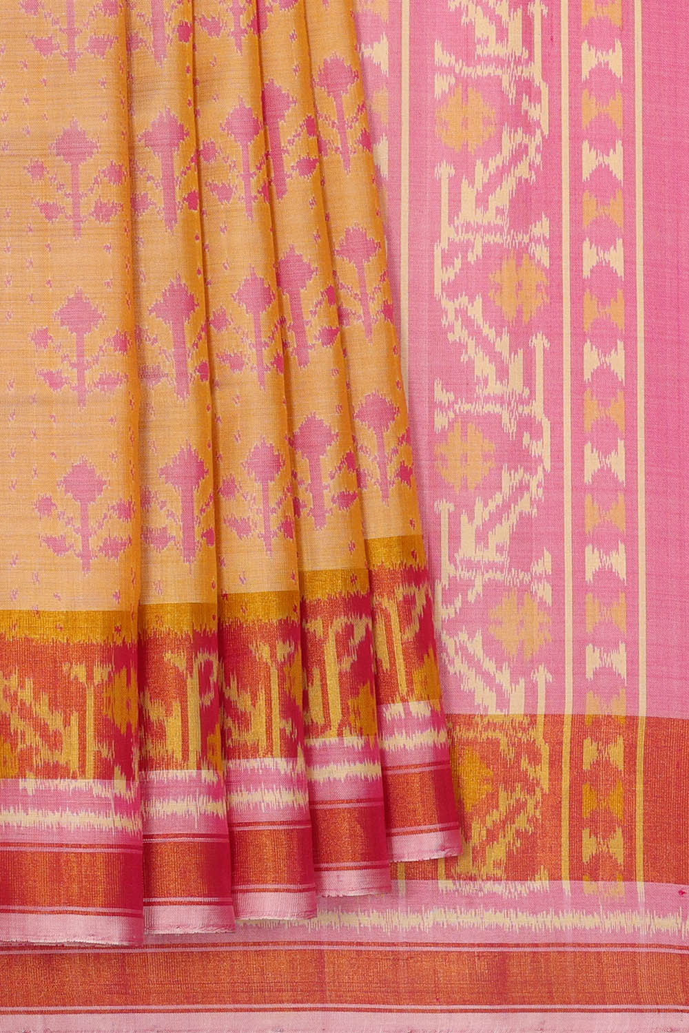Image of Yellow Rajkot Silk Saree