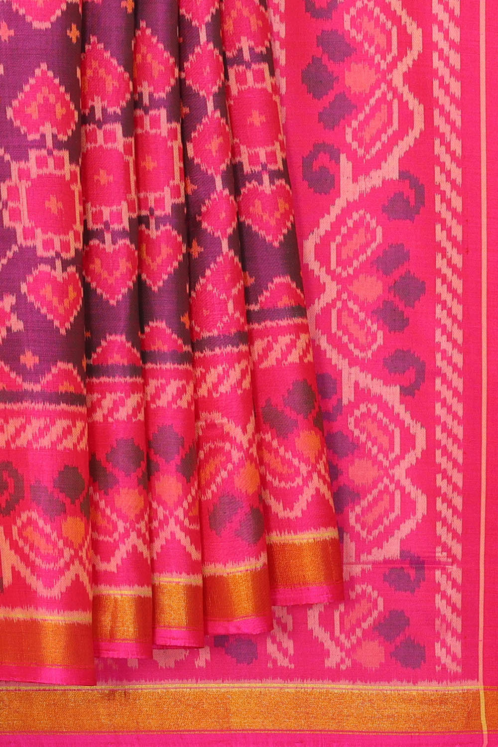 Image of Purple Rajkot Silk Saree