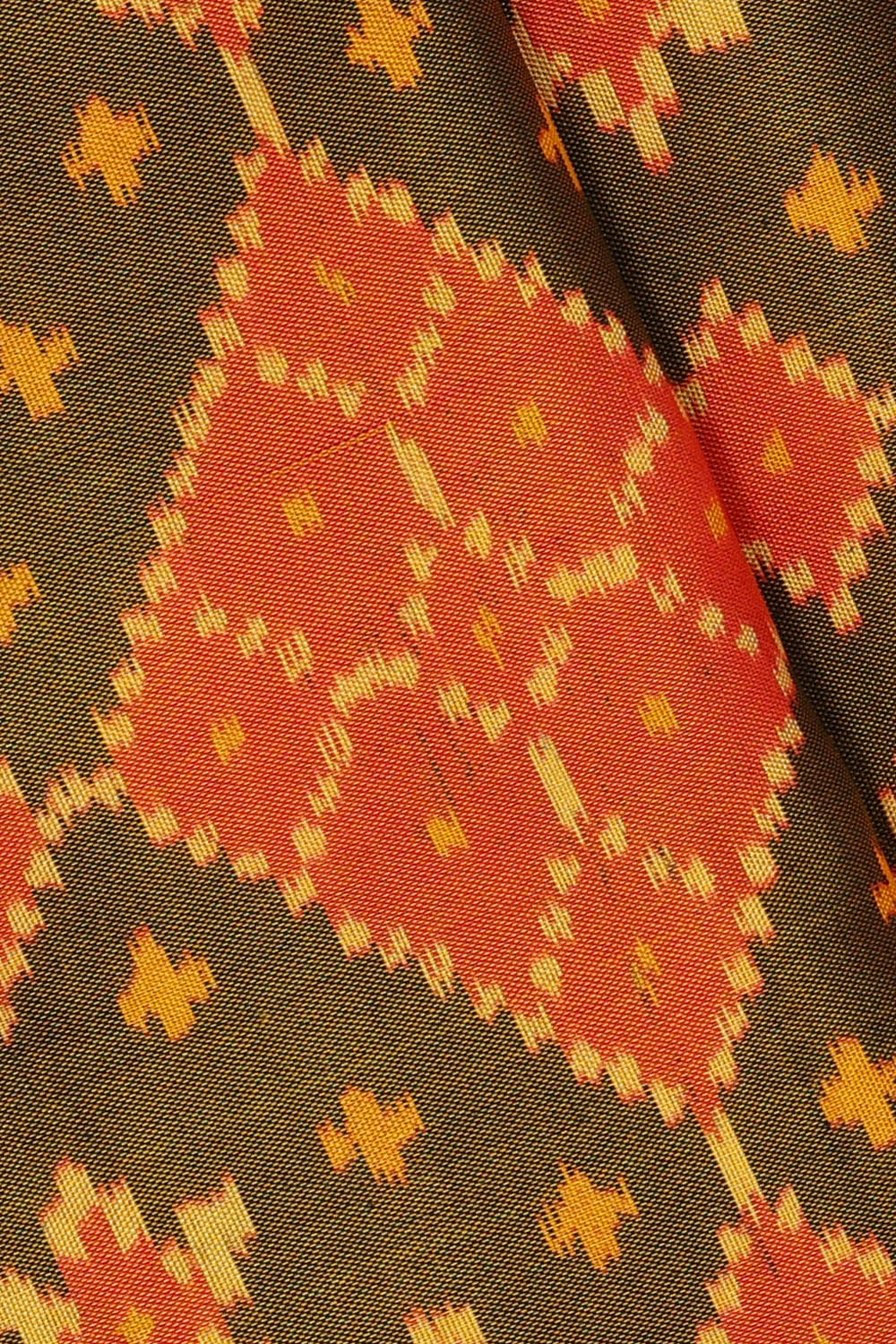 Image of Moss Green Rajkot Silk Saree