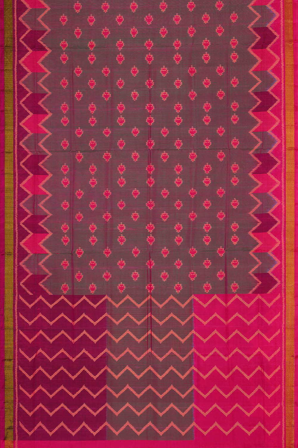 Image of Grey Rajkot Silk Saree