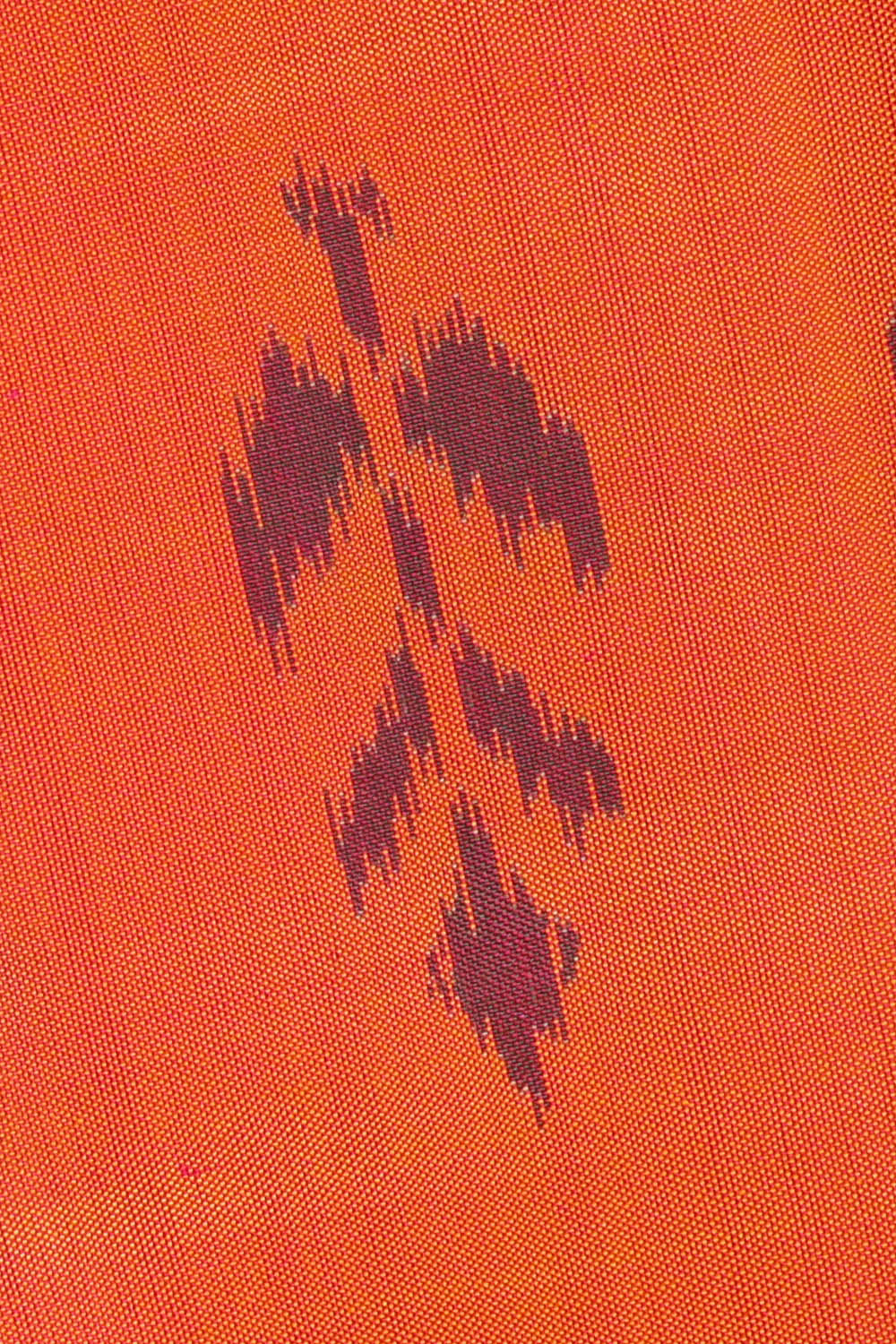 Image of Saffron Orange Rajkot Silk Saree