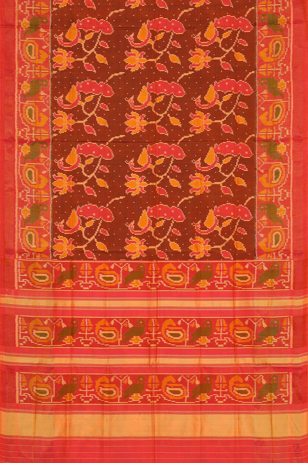 Image of Brown Rajkot Silk Saree