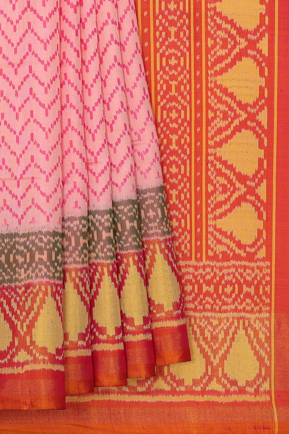 Image of Pink Rajkot Silk Saree
