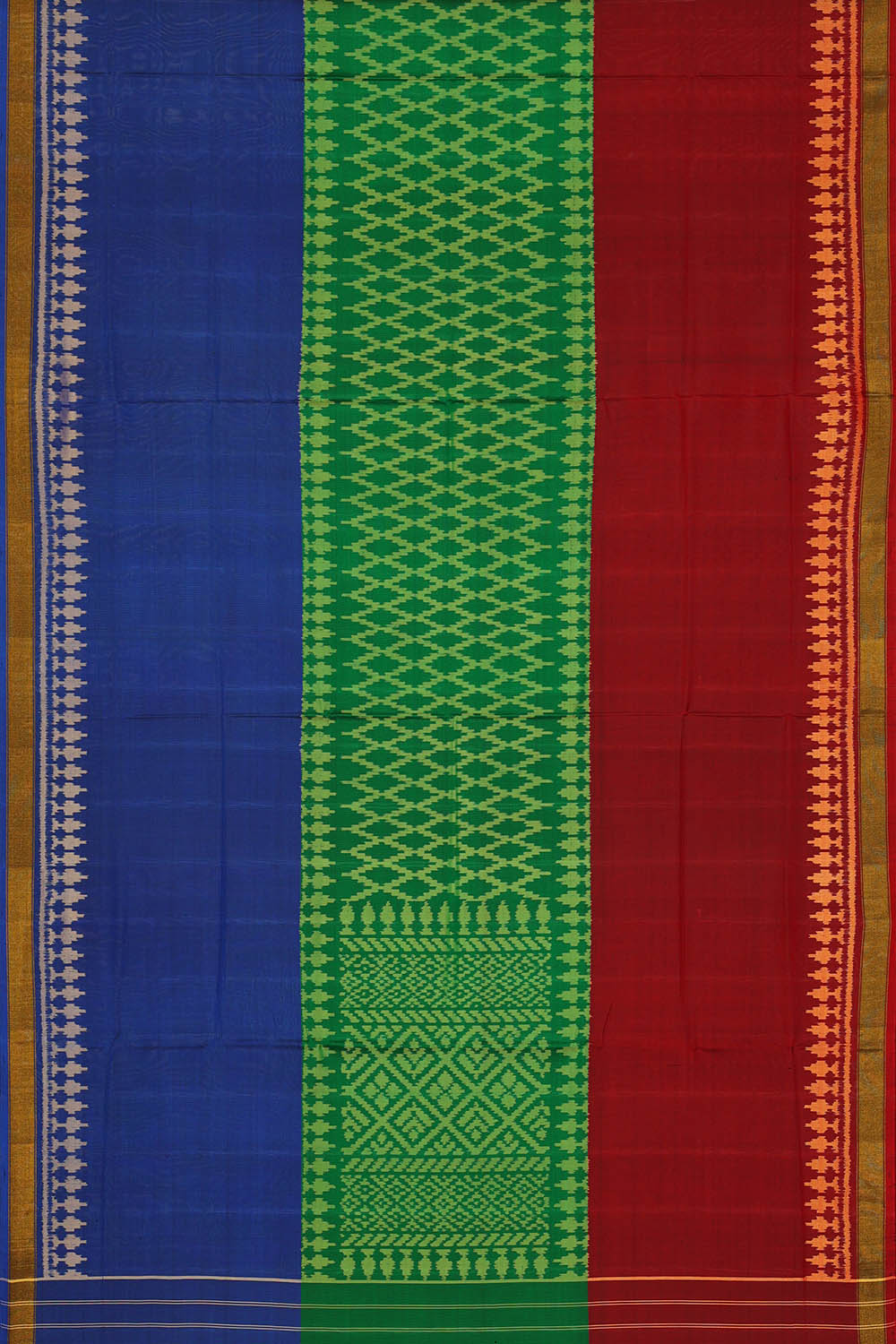 Image of Multi - Coloured Rajkot Silk Saree