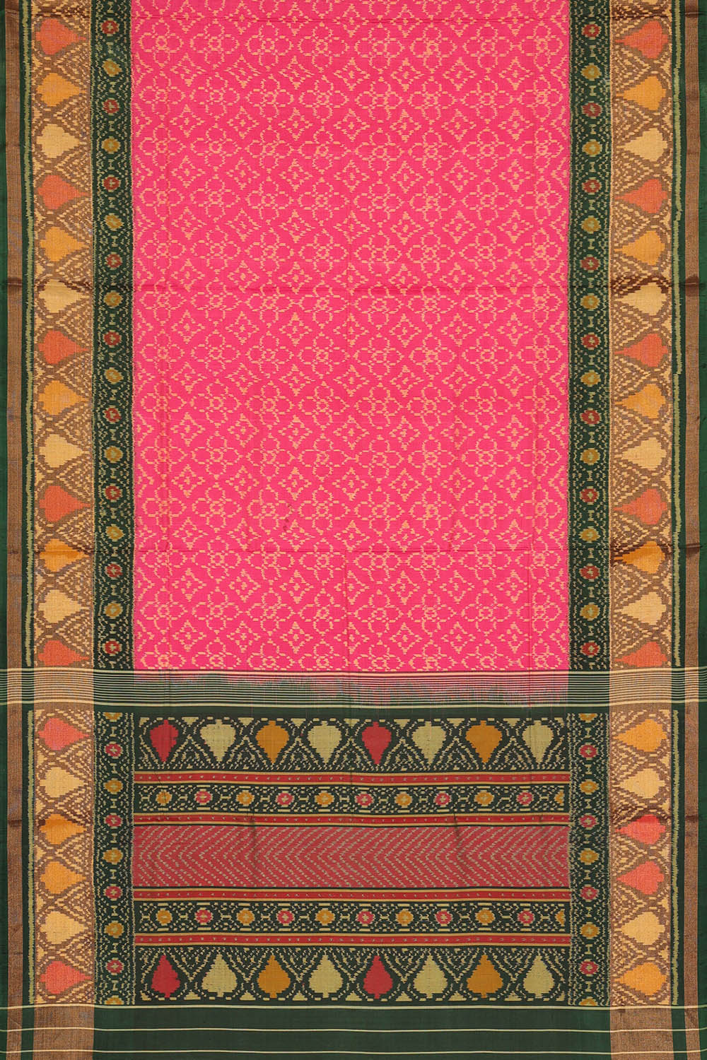 Image of Fuchsia Pink Rajkot Silk Saree