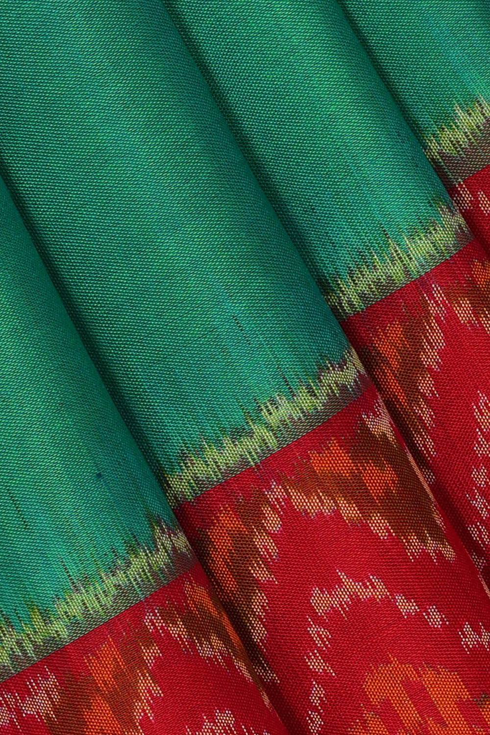 Image of Sea Green Rajkot Silk Saree