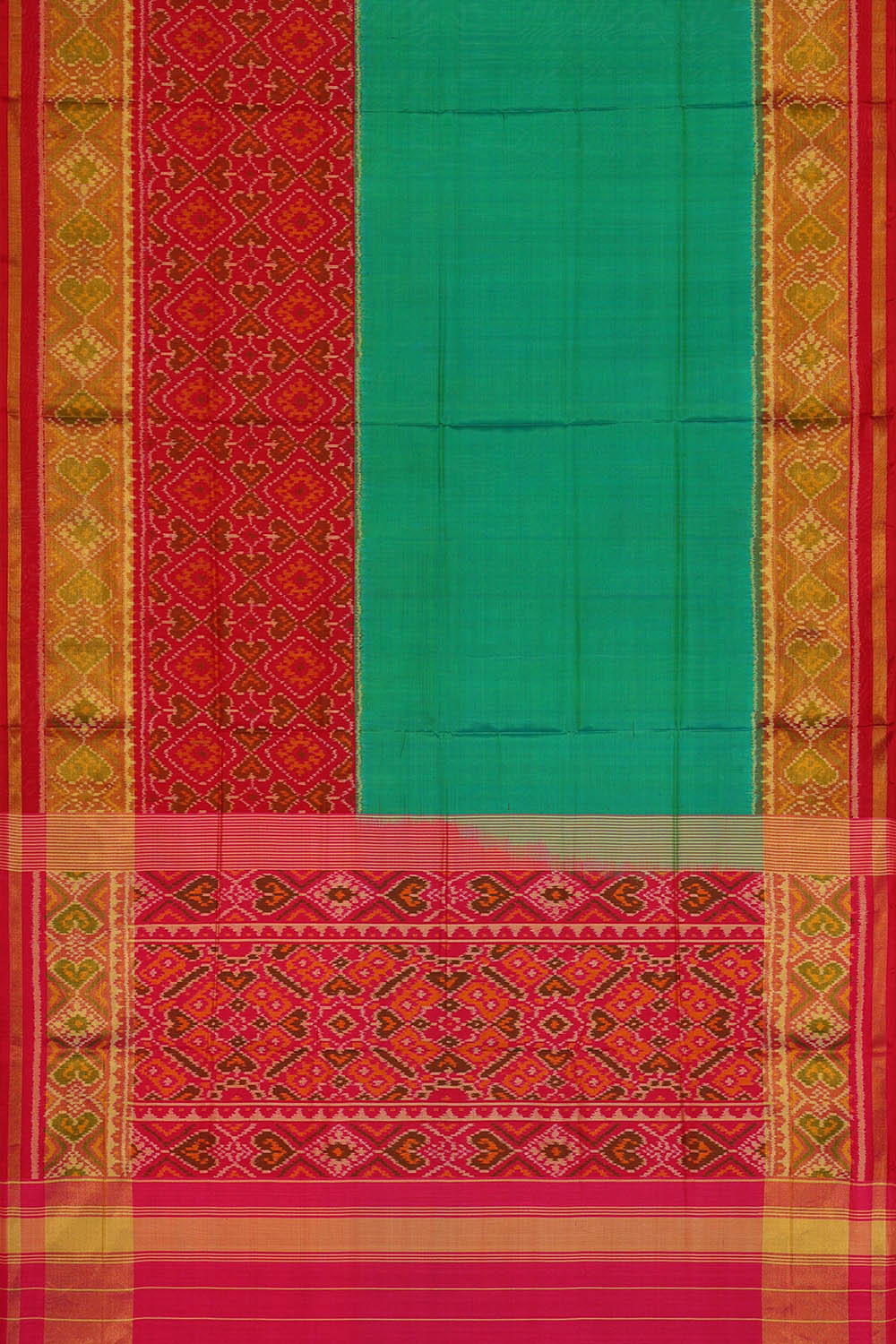 Image of Sea Green Rajkot Silk Saree