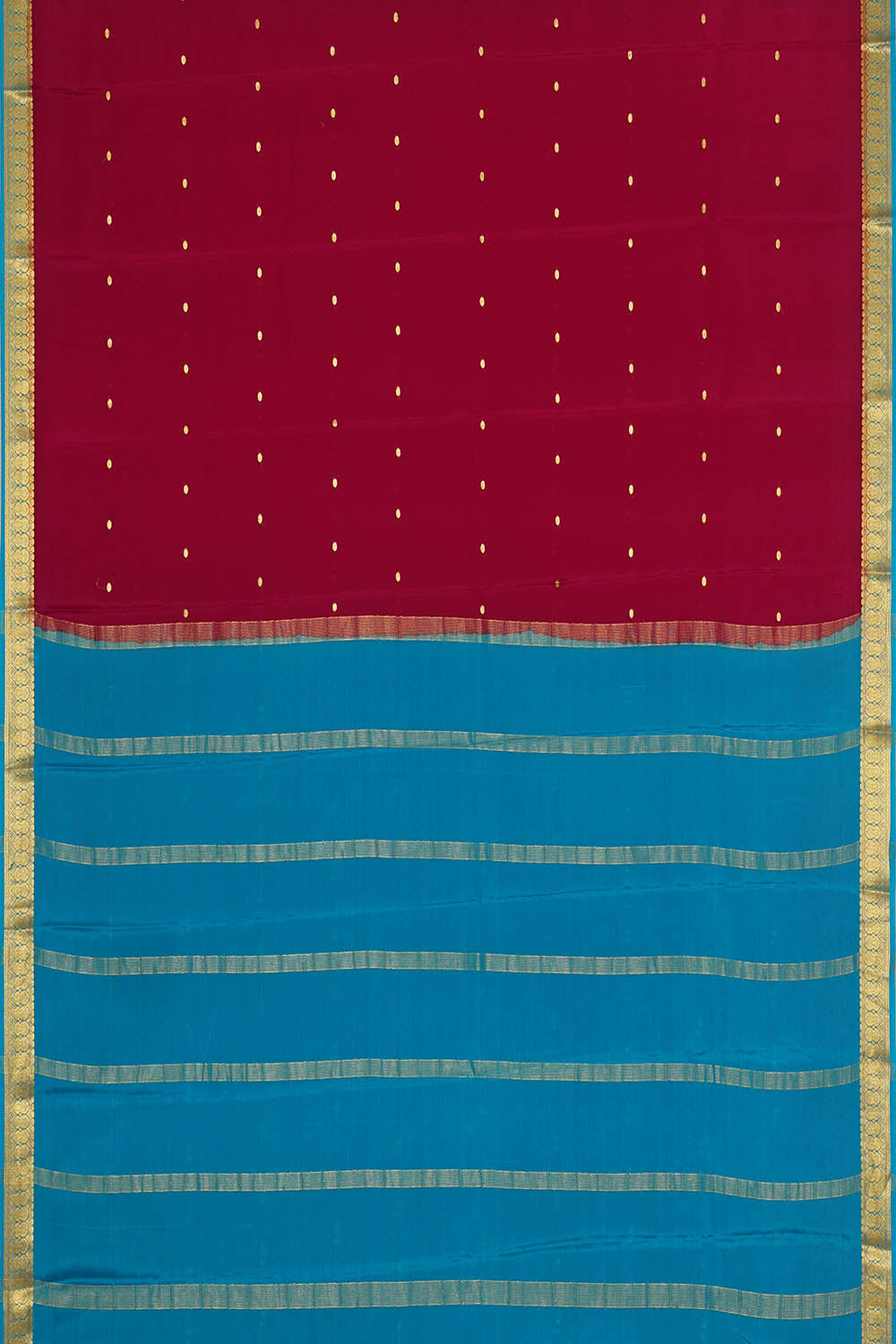 Image of Maroon Crepe Silk Saree